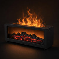 Whispering Flame diffuser, close detail of the glass window and flame