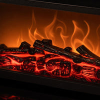 Whispering Flame diffuser, macro detail of the flame and logs